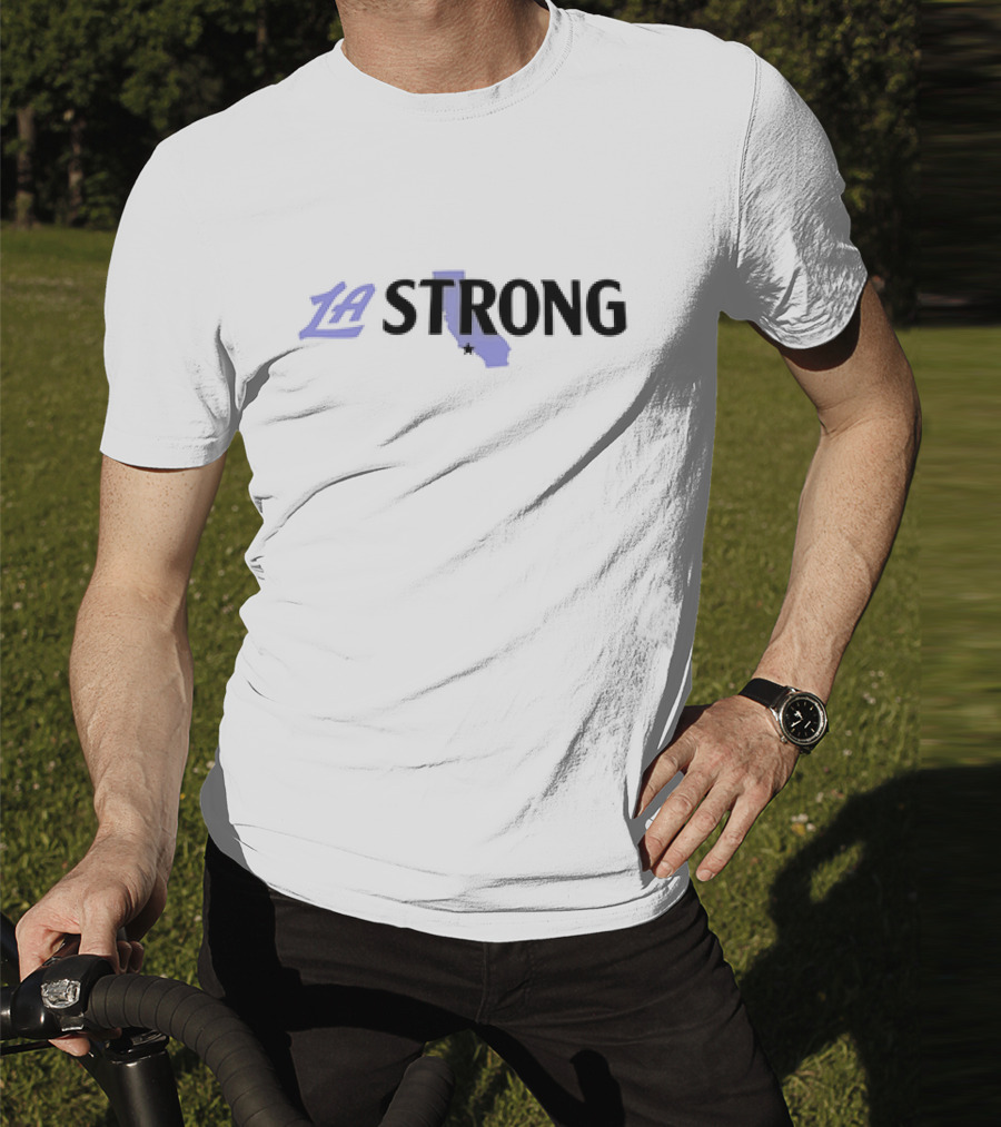 Clippers Game LA Strong California Outline T-Shirt