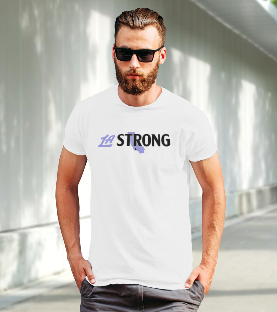 Clippers Game LA Strong California Outline T-Shirt