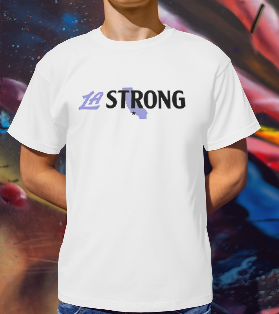 Clippers Game LA Strong California Outline T-Shirt