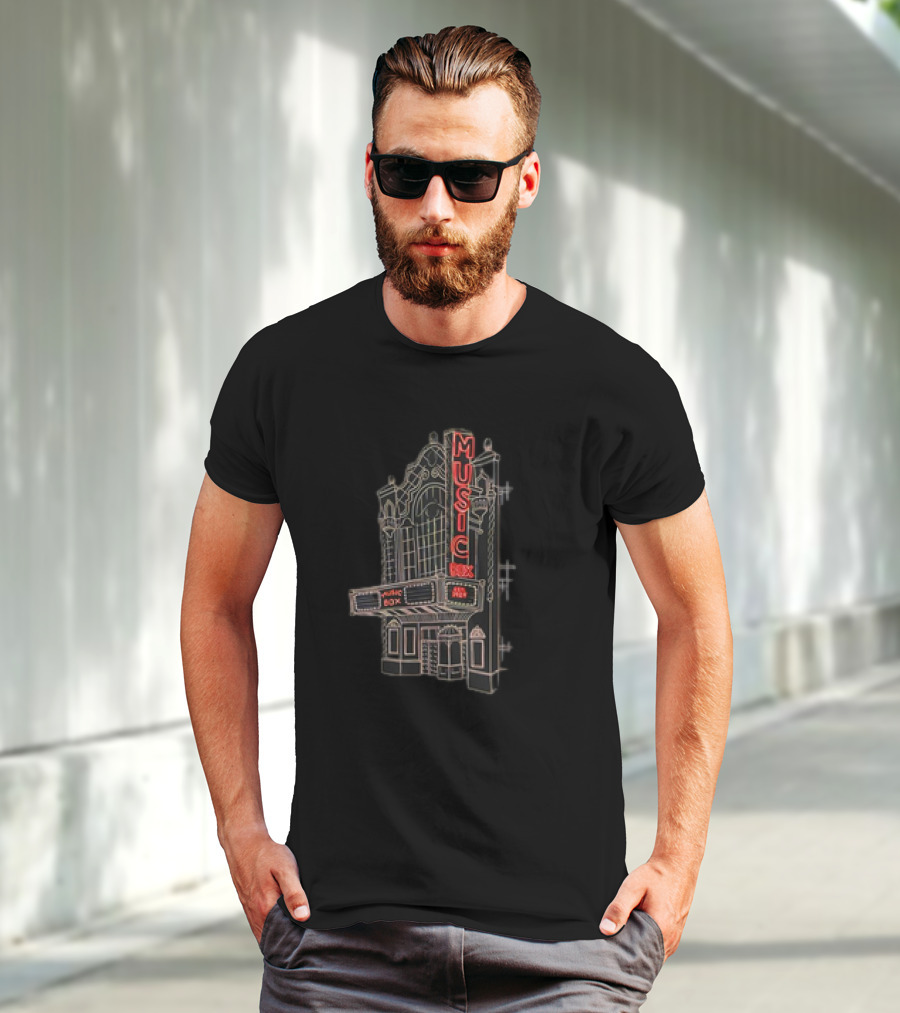 Music Box Theater Neon Sign Est 1929 T-Shirt