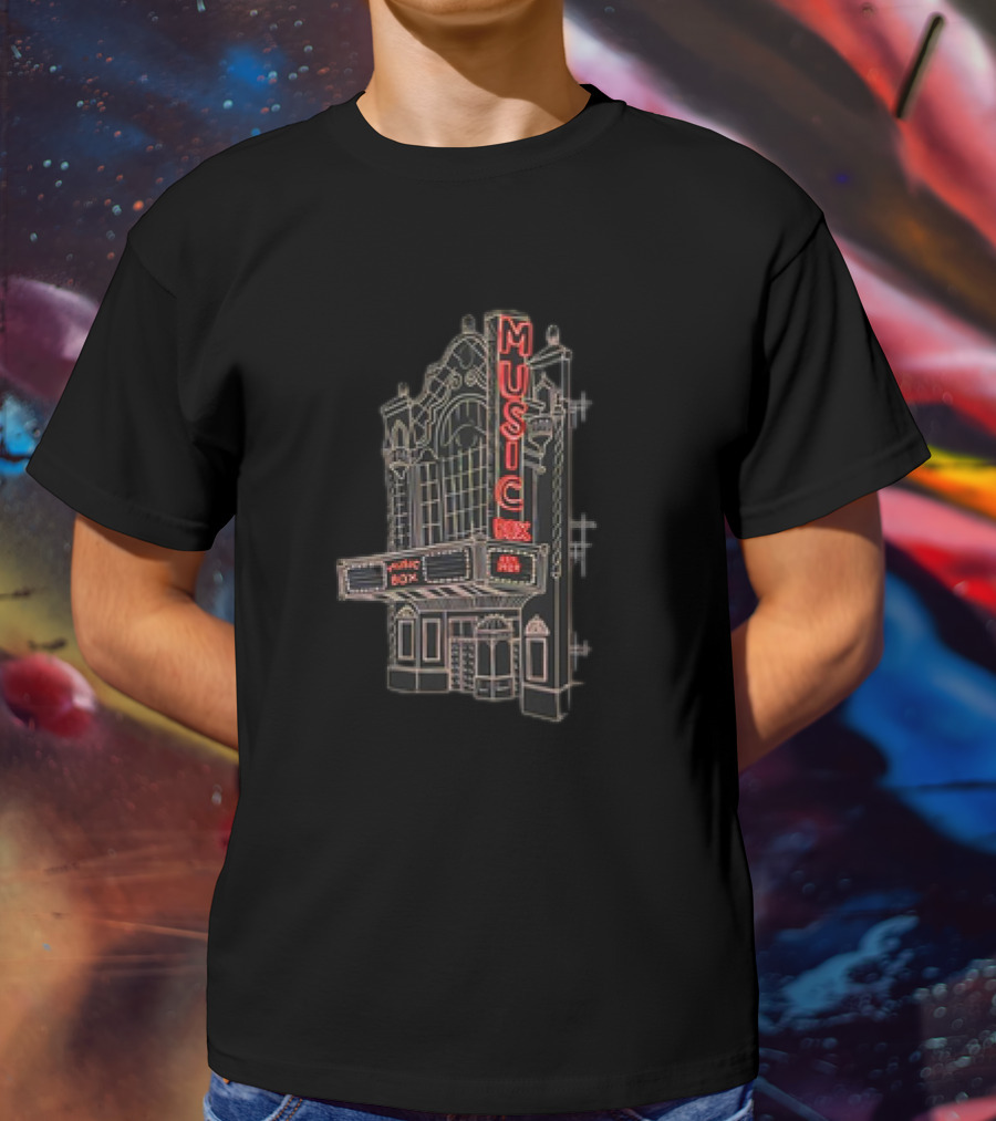 Music Box Theater Neon Sign Est 1929 T-Shirt