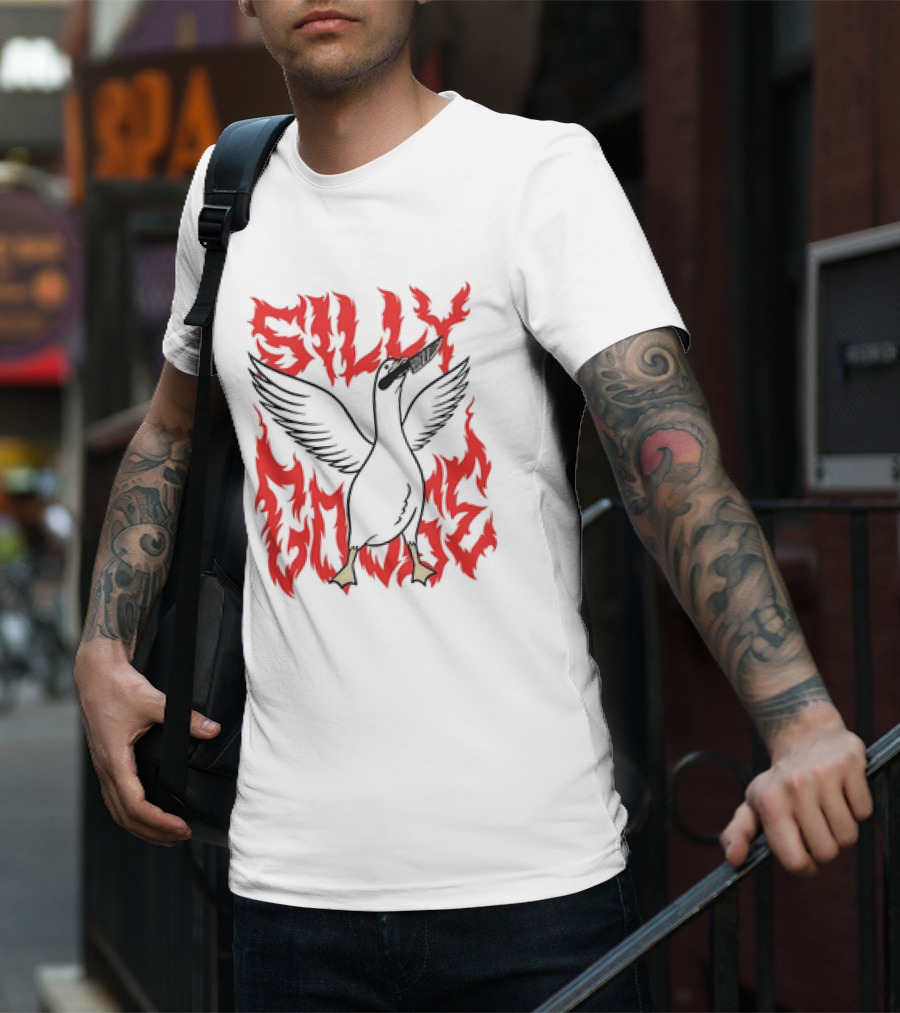 Silly Goose Tragic Girls Goose With Knife T-Shirt