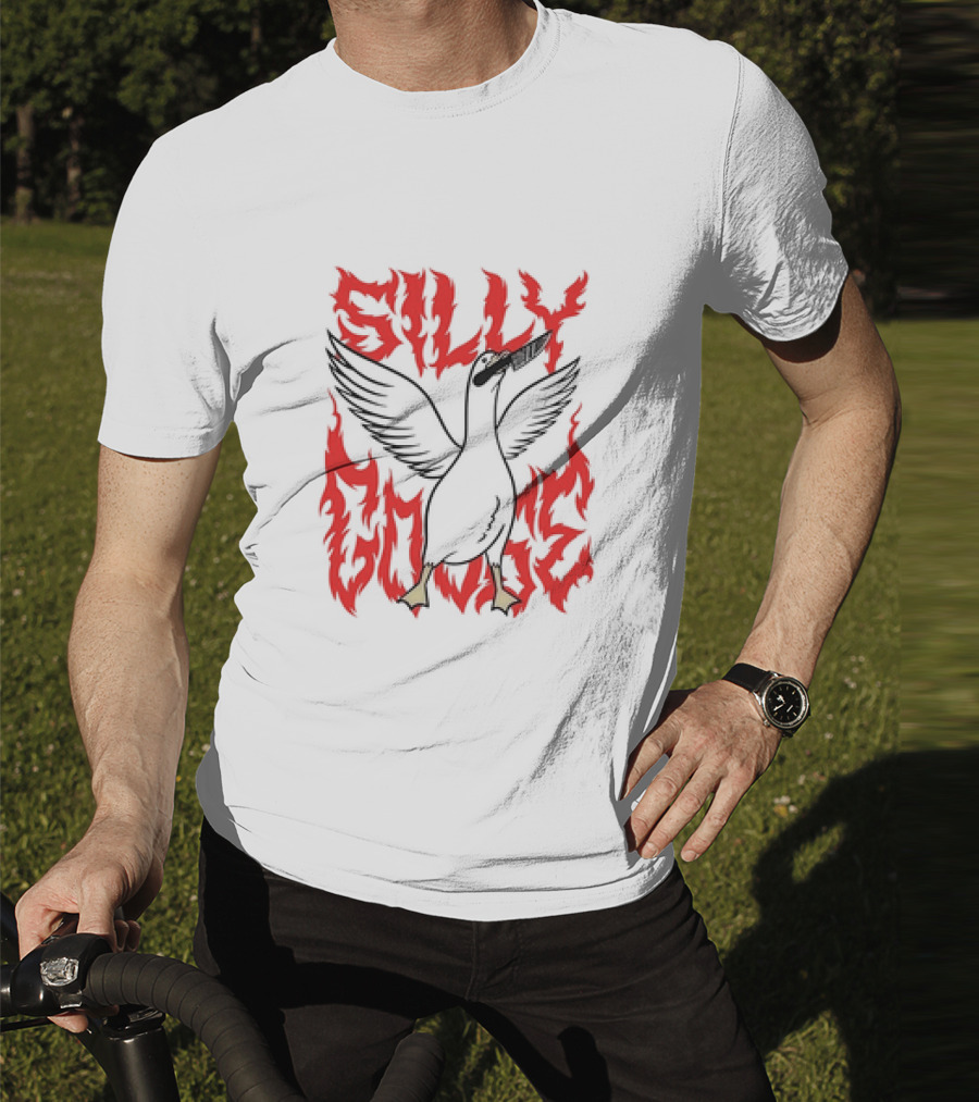 Silly Goose Tragic Girls Goose With Knife T-Shirt