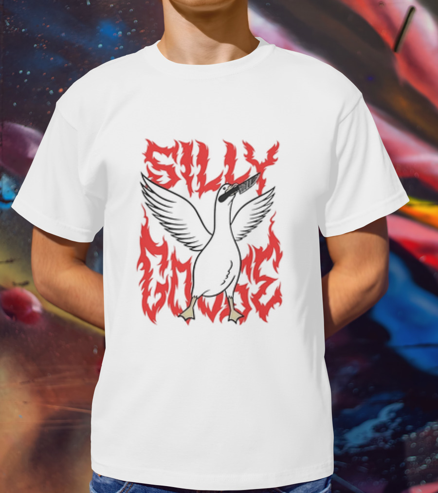 Silly Goose Tragic Girls Goose With Knife T-Shirt