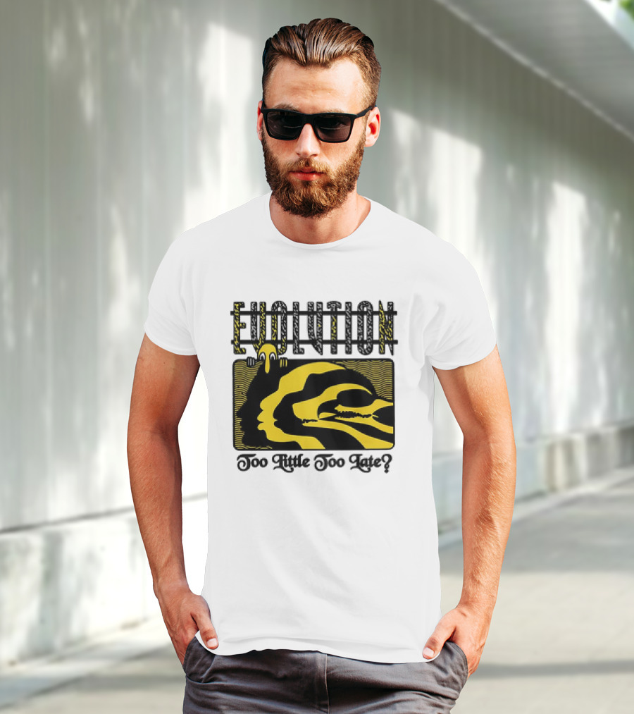 Evolution Too Little Too Late? Bold Yellow And Black T-Shirt