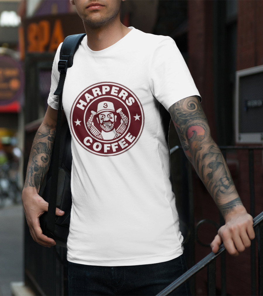Bryce Harper Harpers Coffee MLBPA Baseball T-Shirt