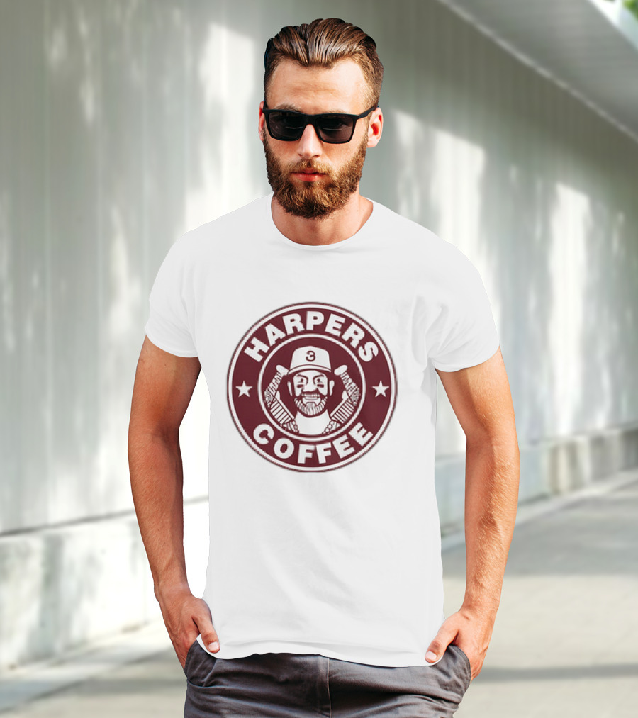 Bryce Harper Harpers Coffee MLBPA Baseball T-Shirt