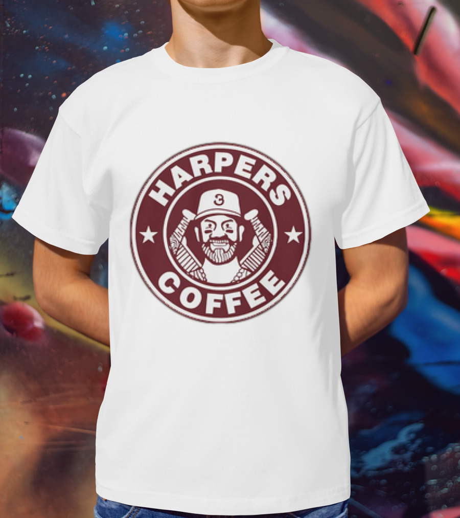 Bryce Harper Harpers Coffee MLBPA Baseball T-Shirt