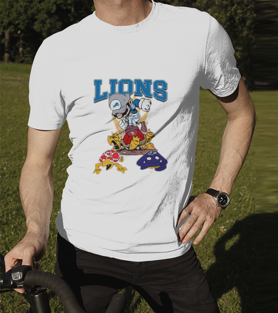Lions Mario Stomps 49ers Chiefs Ravens T-Shirt