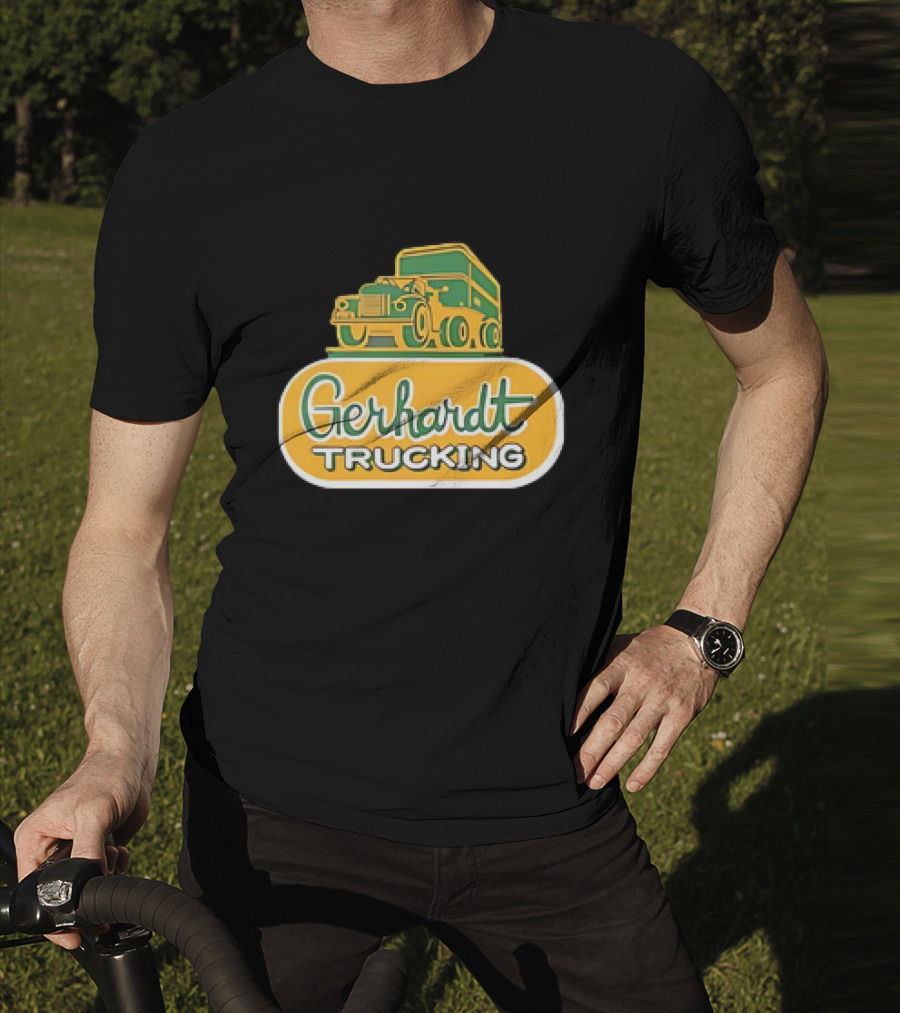 Gerhardt Trucking Vintage Green And Yellow Truck T-Shirt