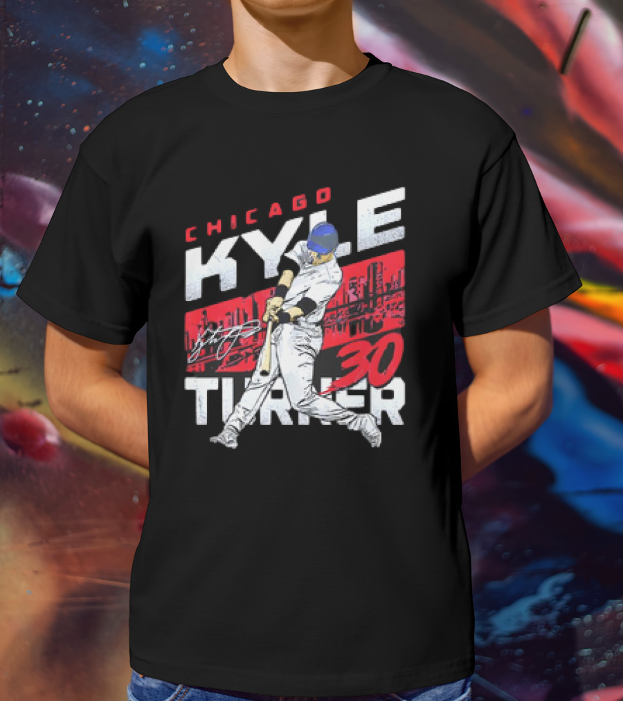 Chicago Kyle Tucker 30 Baseball City Skyline Signature T-Shirt
