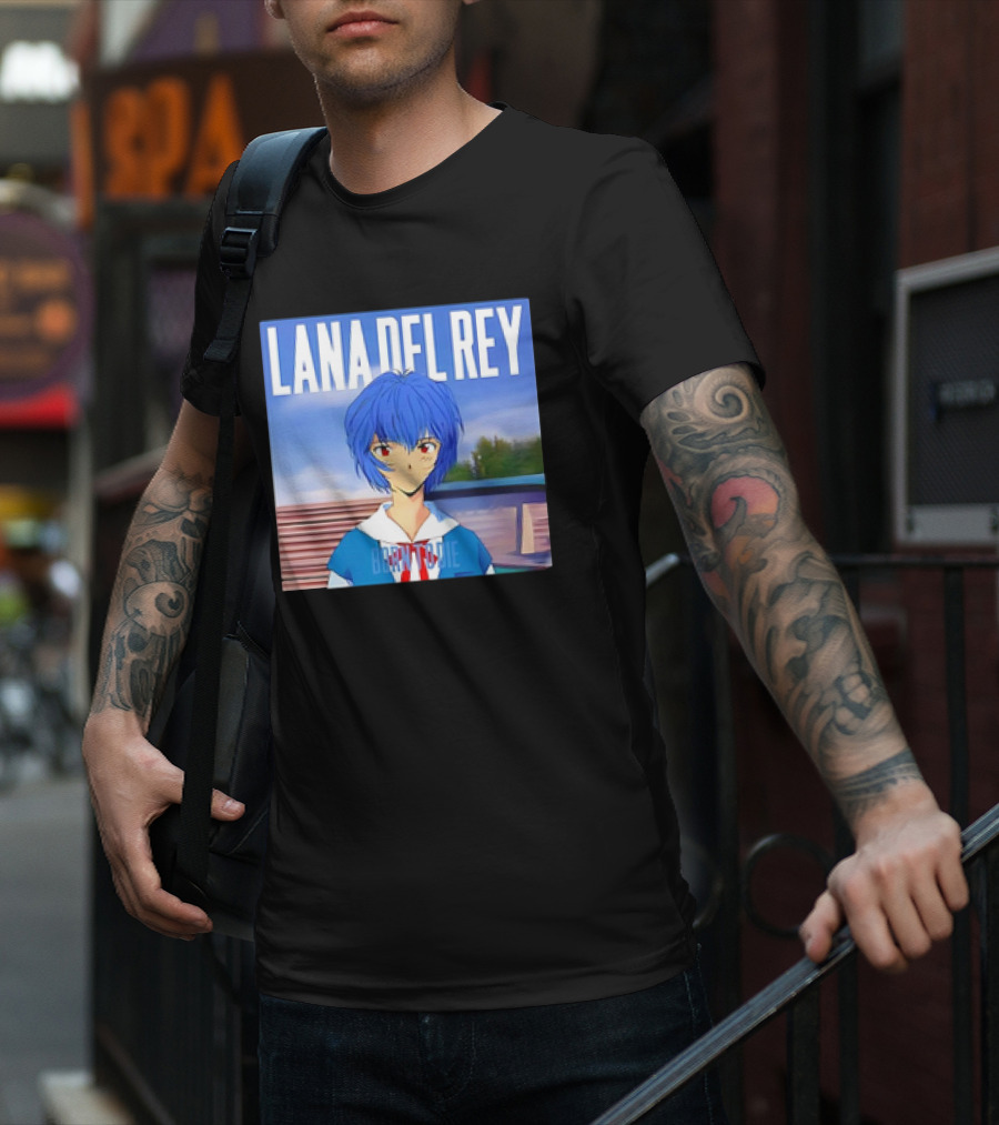 Lana Del Rey Born To Die Anime Rei Ayanami Blue Hair T-Shirt