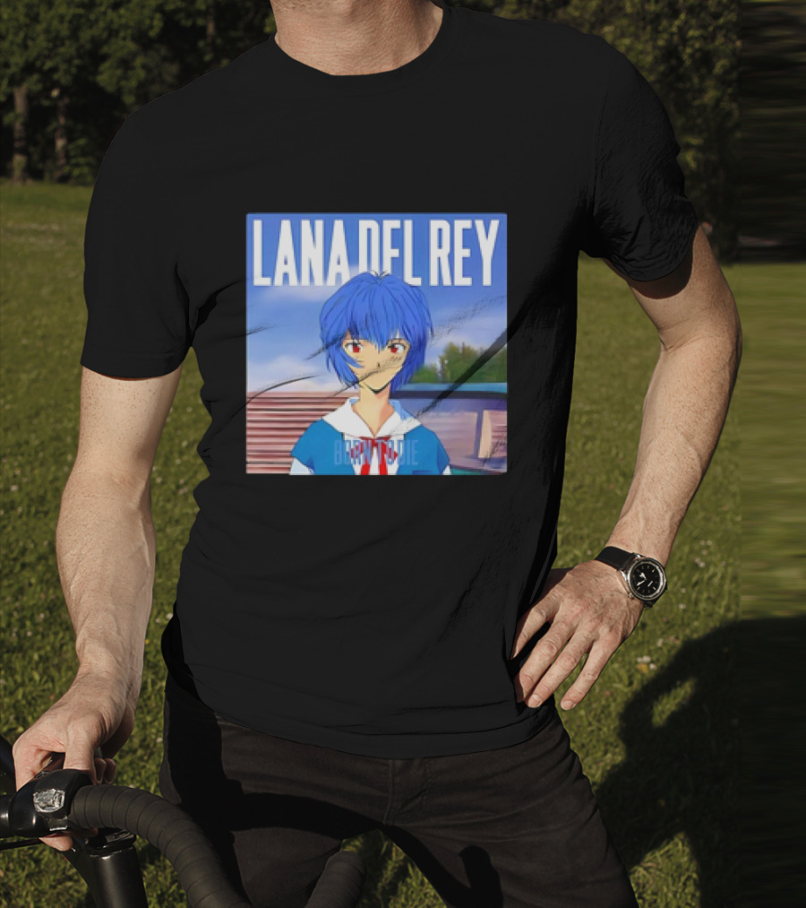 Lana Del Rey Born To Die Anime Rei Ayanami Blue Hair T-Shirt