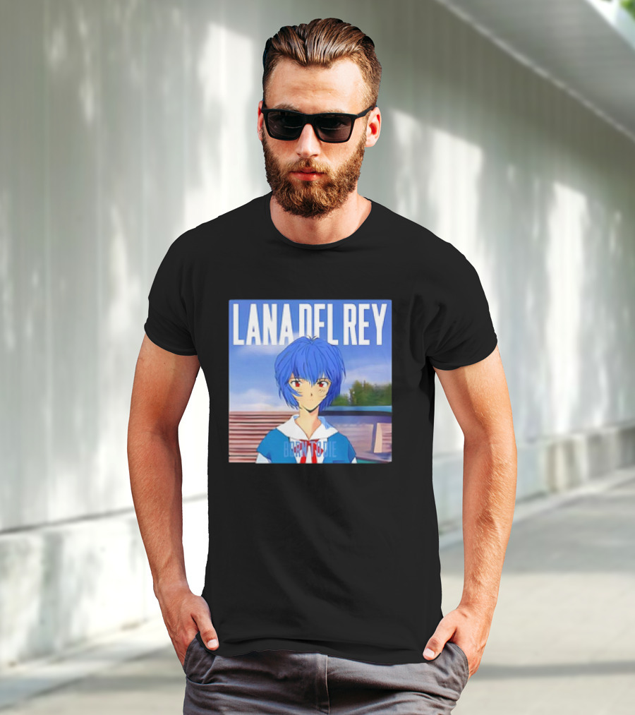 Lana Del Rey Born To Die Anime Rei Ayanami Blue Hair T-Shirt