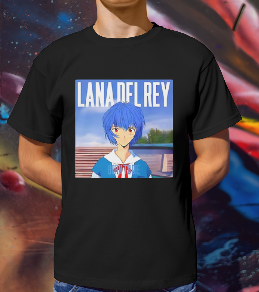 Lana Del Rey Born To Die Anime Rei Ayanami Blue Hair T-Shirt