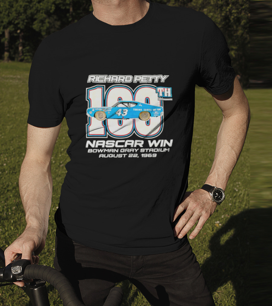 Richard Petty 100th NASCAR Win Bowman Gray Stadium August 22 1969 T-Shirt