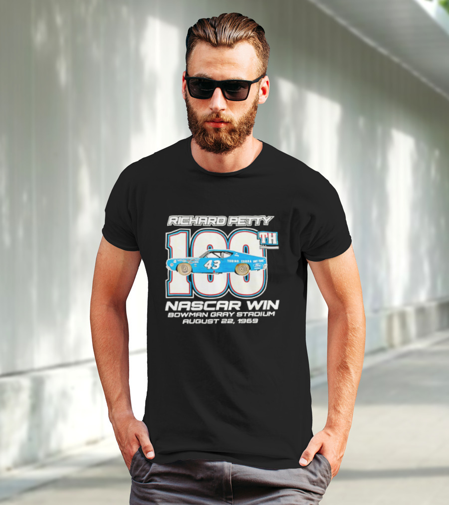 Richard Petty 100th NASCAR Win Bowman Gray Stadium August 22 1969 T-Shirt