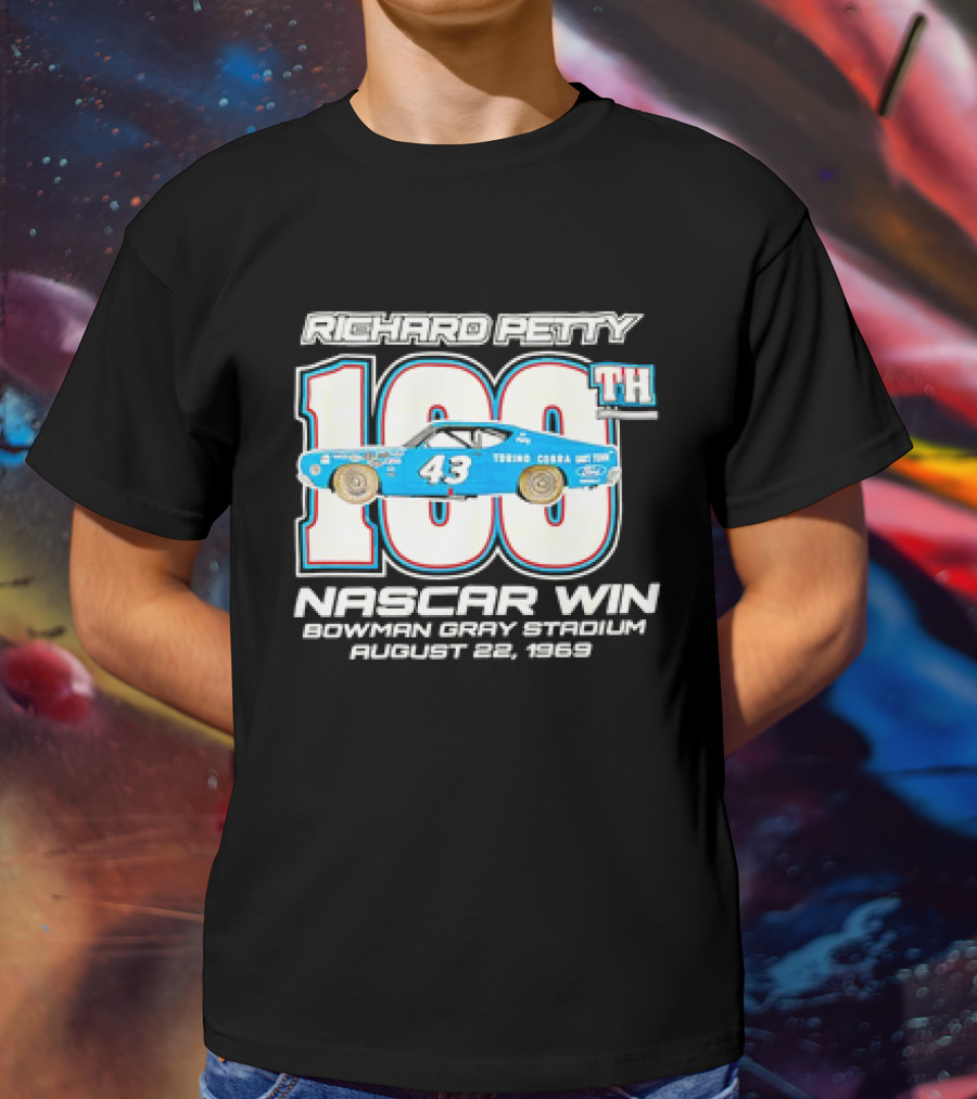 Richard Petty 100th NASCAR Win Bowman Gray Stadium August 22 1969 T-Shirt