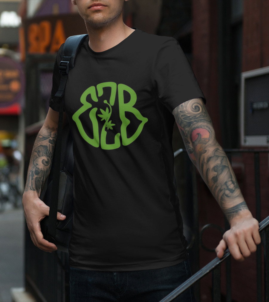 "420 Exclusive EZB Branding With Cannabis Motif" T-Shirt