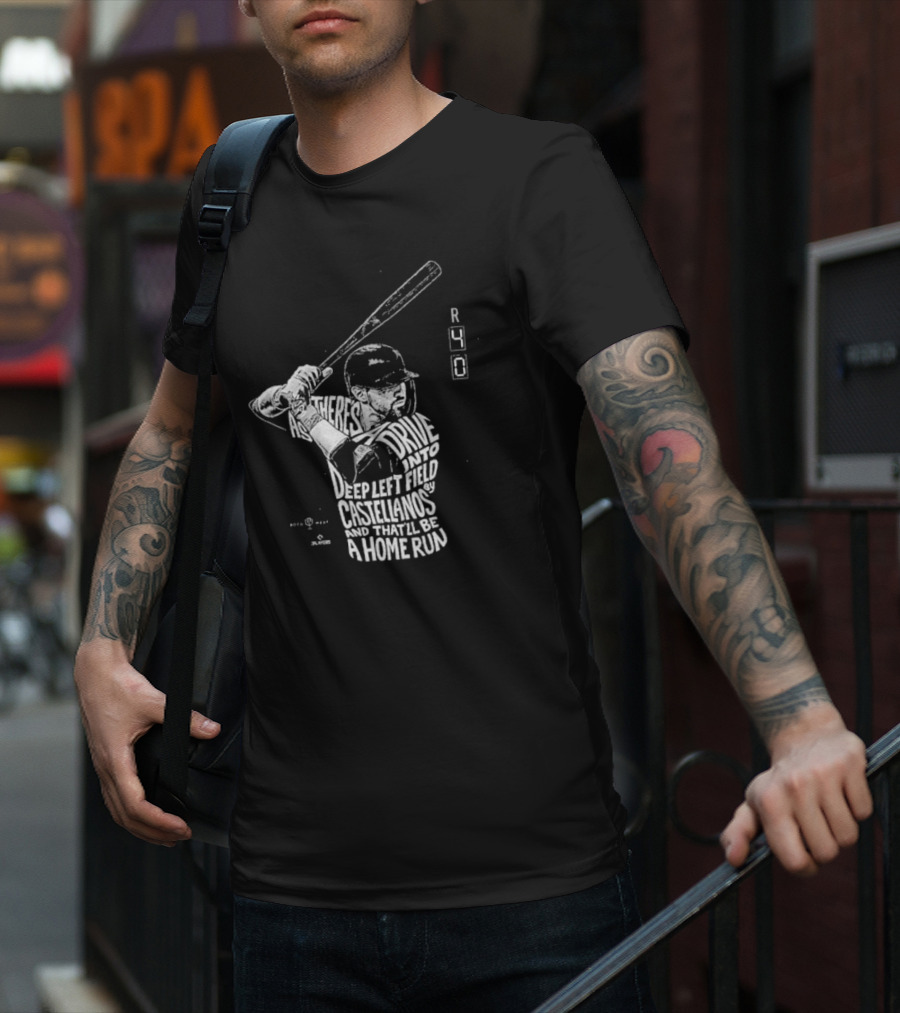 4-0 Ballgame Deep Left Field Castellanos Home Run T-Shirt