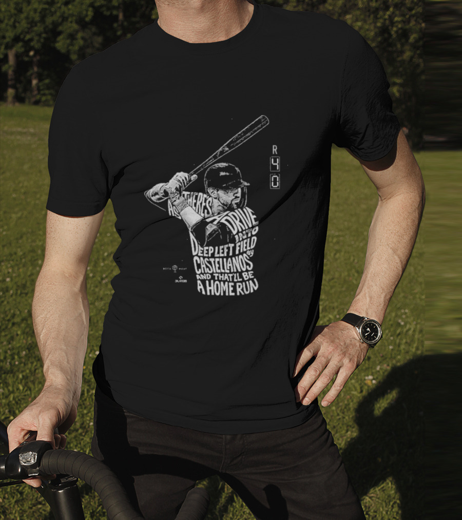 4-0 Ballgame Deep Left Field Castellanos Home Run T-Shirt
