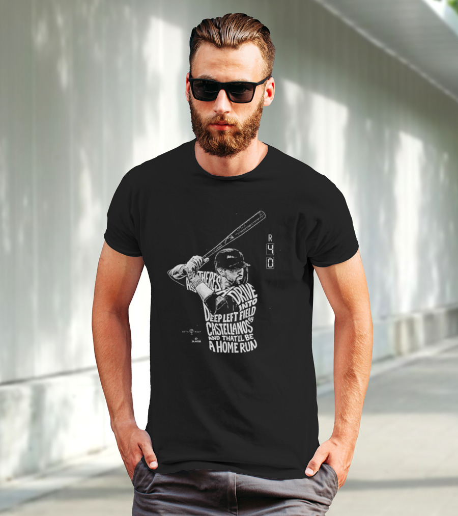 4-0 Ballgame Deep Left Field Castellanos Home Run T-Shirt