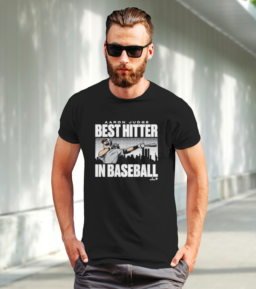 Aaron Judge Best Hitter In Baseball City Skyline Batter Swing T-Shirt