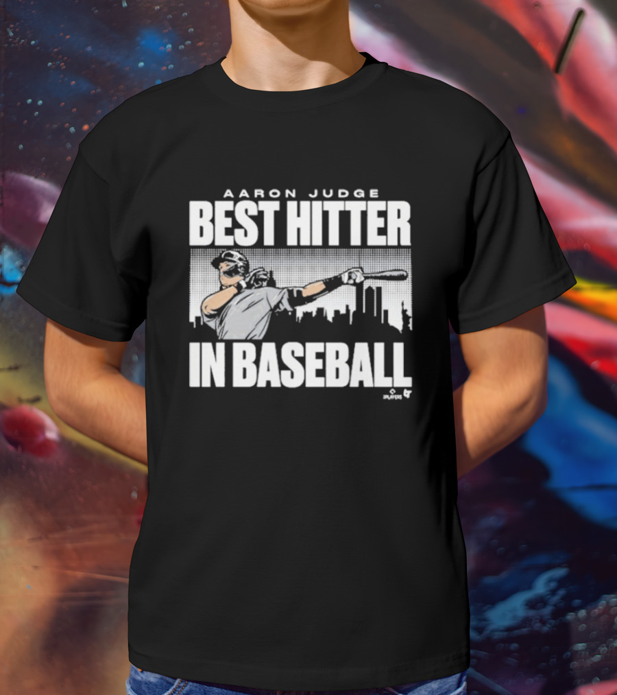 Aaron Judge Best Hitter In Baseball City Skyline Batter Swing T-Shirt