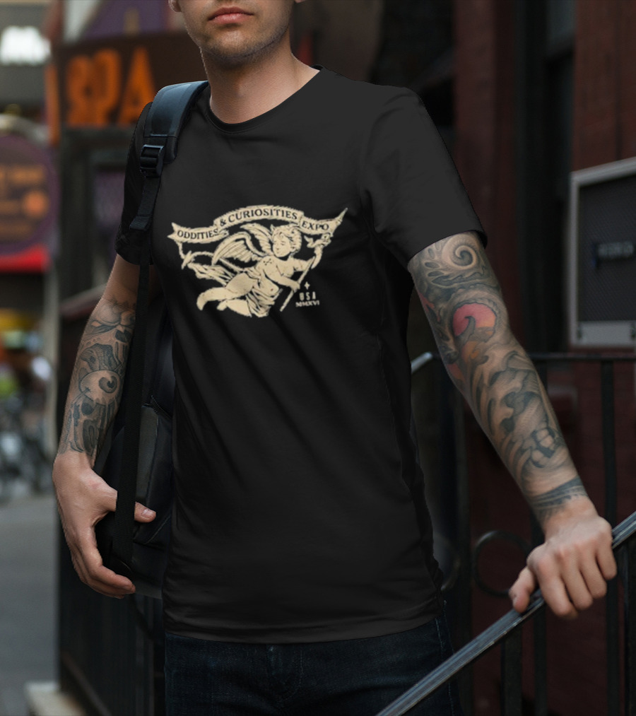Oddities And Curiosities Expo Angel B+C USA T-Shirt