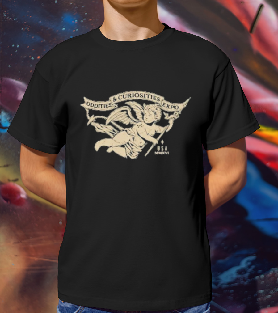 Oddities And Curiosities Expo Angel B+C USA T-Shirt