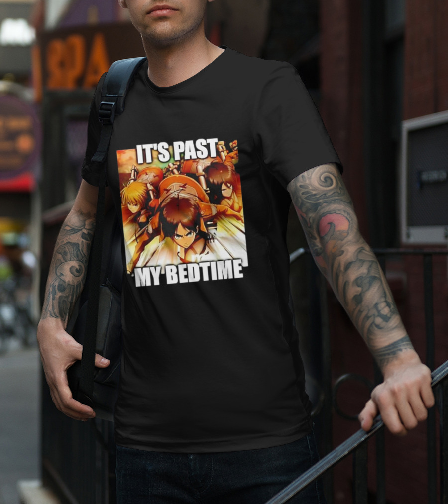 Attack On Titan It’s Past My Bedtime Anime Characters Classic Scene T-Shirt