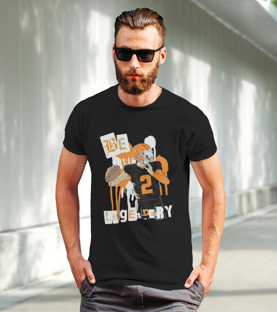 Be Legendary Cleveland Browns Football Player Number 2 T-Shirt