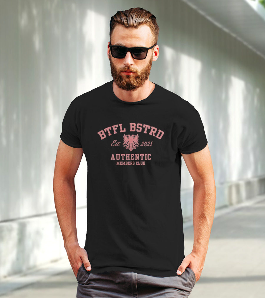 BTFL BSTRD Est 2025 Authentic Members Club Eagle Emblem T-Shirt