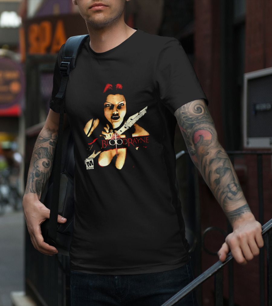 BloodRayne M Rating Femme Fatale Sword Wielder T-Shirt