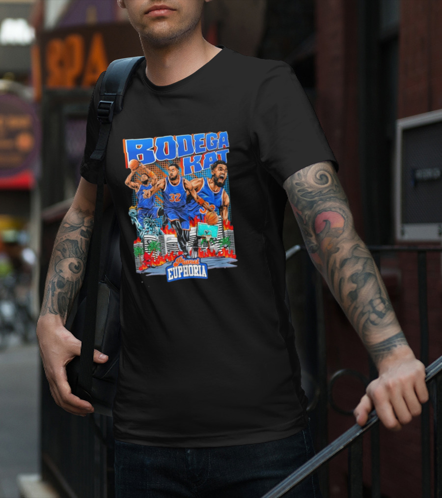 Bodega Kat Basketball Energy Planet Euphoria Action Player Number 32 T-Shirt