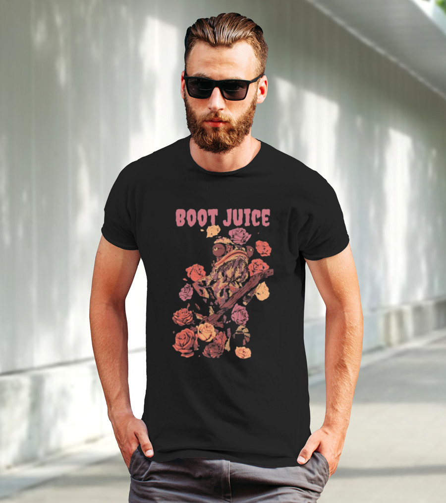 Boot Juice Chameleon Surrounded By Colorful Roses T-Shirt