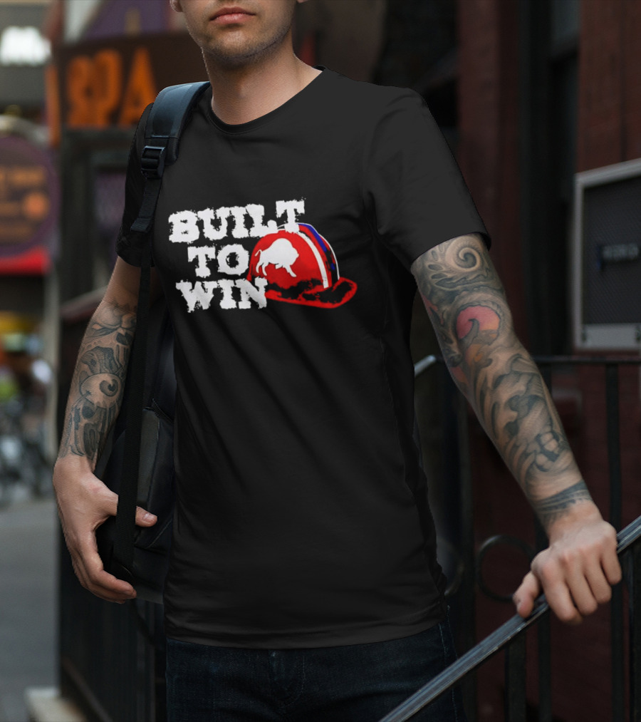 Built To Win Buffalo Bills Helmet Logo T-Shirt
