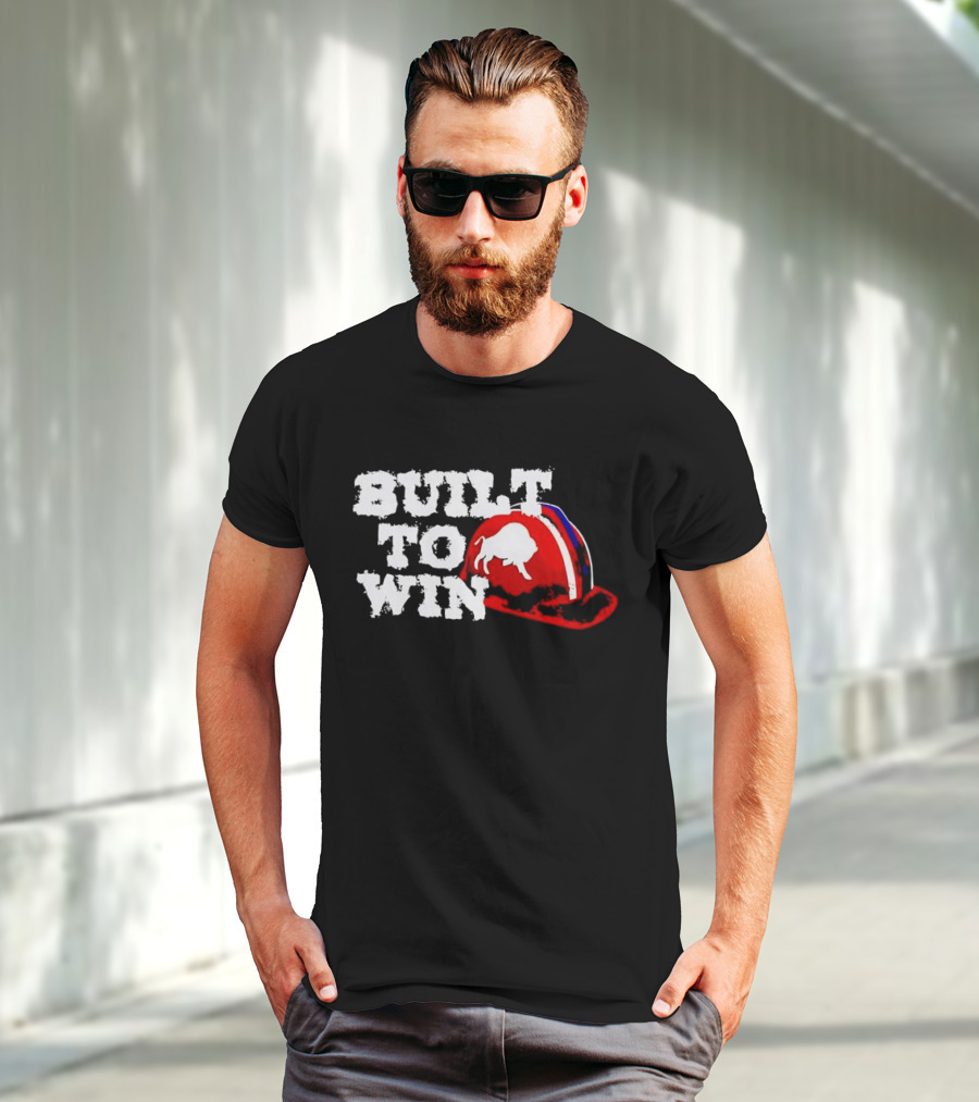 Built To Win Buffalo Bills Helmet Logo T-Shirt