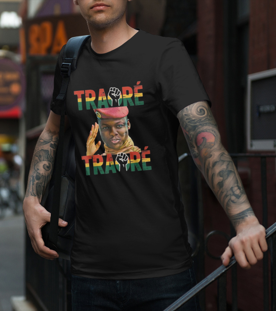 TRAORÉ Burkina Faso Patriotic Fist Symbol Ibrahim Traoré Influence T-Shirt