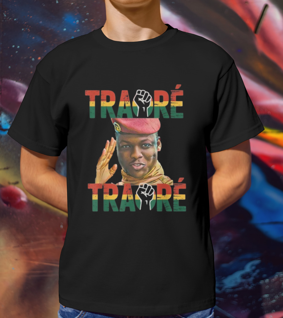 TRAORÉ Burkina Faso Patriotic Fist Symbol Ibrahim Traoré Influence T-Shirt