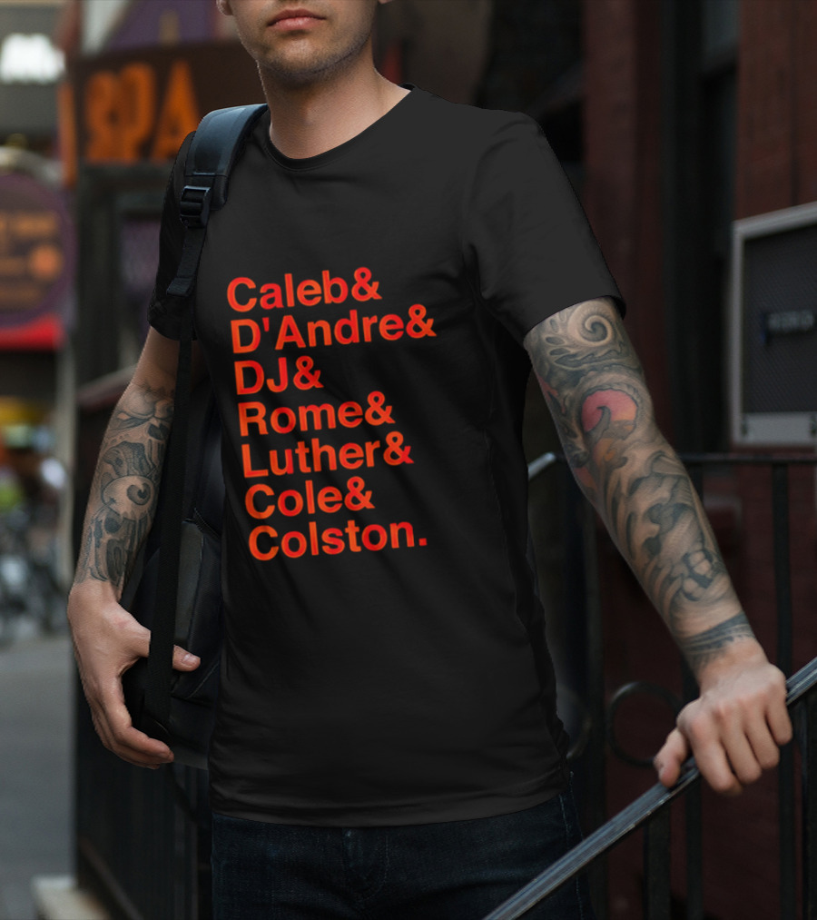 Chicago Football Legends Caleb D'Andre DJ Rome Luther Cole Colston Tribute T-Shirt