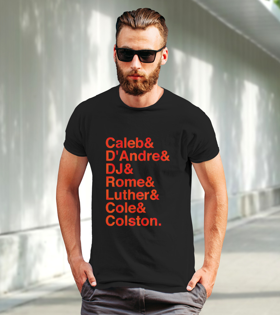 Chicago Football Legends Caleb D'Andre DJ Rome Luther Cole Colston Tribute T-Shirt