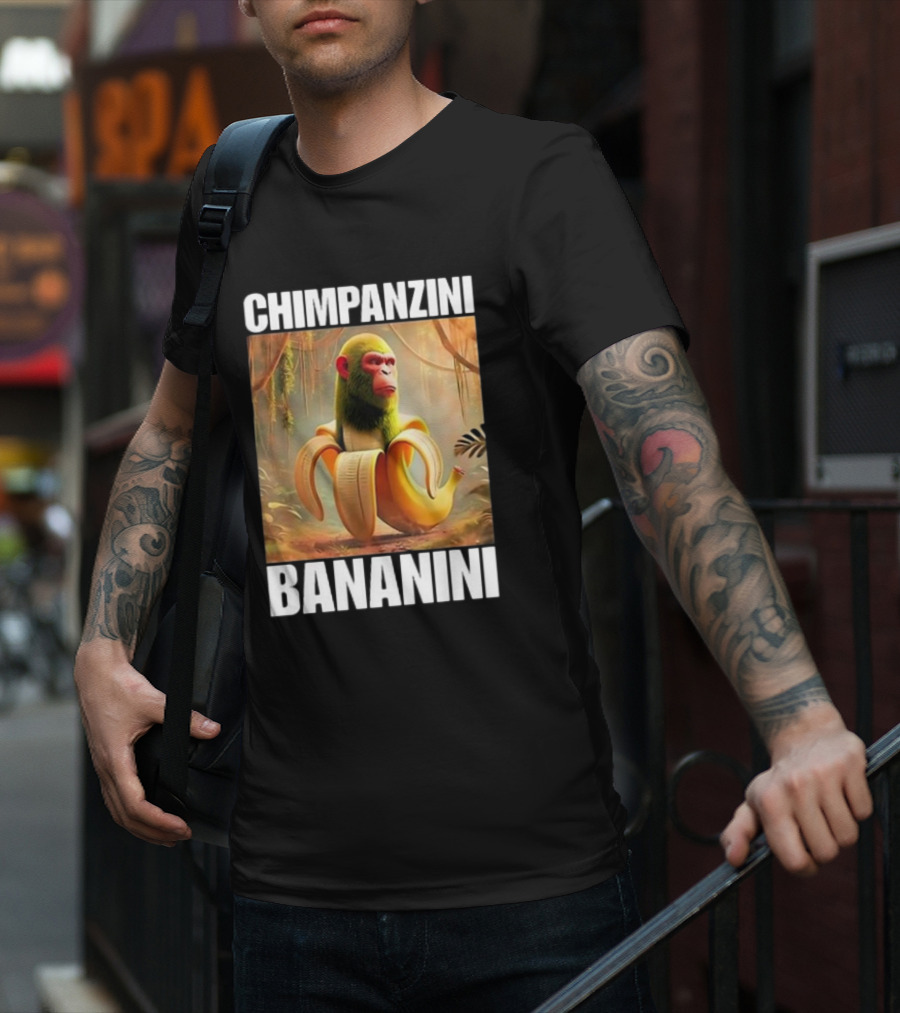 Chimpanzini Bananini Italian Brainrot Jungle Fusion T-Shirt