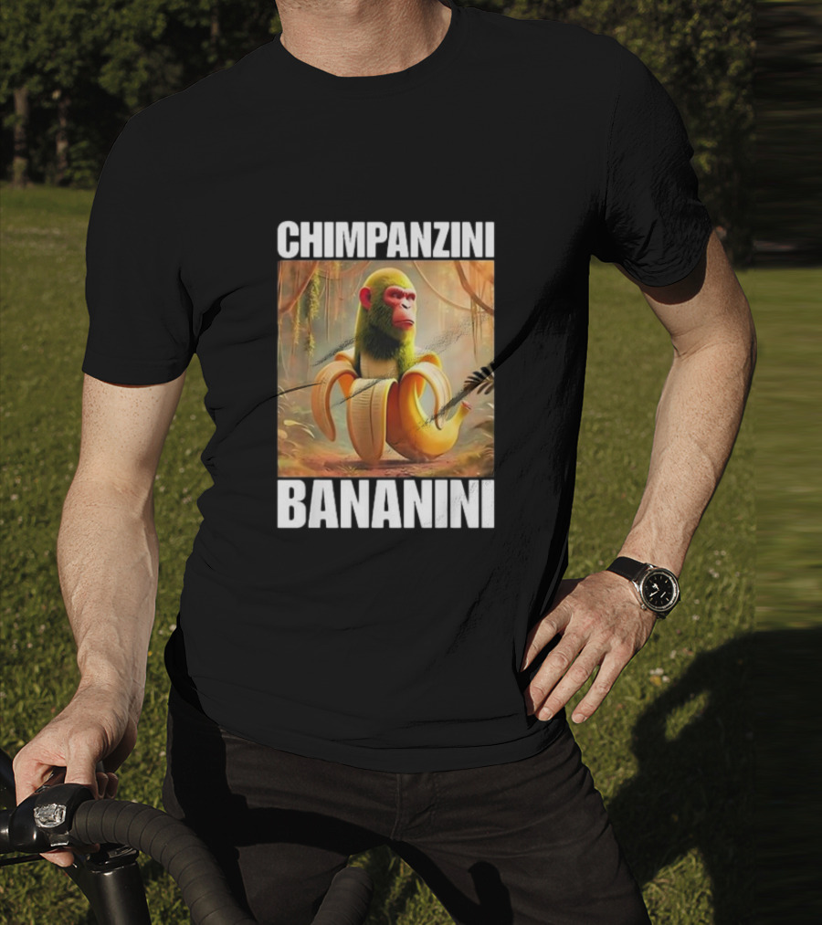 Chimpanzini Bananini Italian Brainrot Jungle Fusion T-Shirt