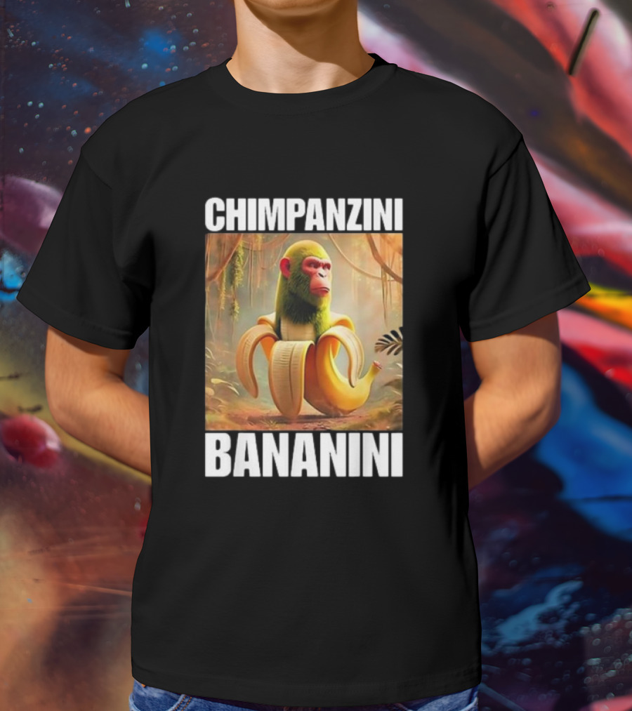 Chimpanzini Bananini Italian Brainrot Jungle Fusion T-Shirt