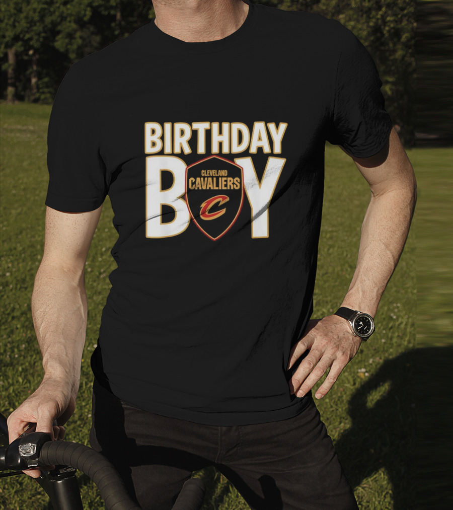 Cleveland Cavaliers NBA Birthday Boy Shield With C Logo T-Shirt