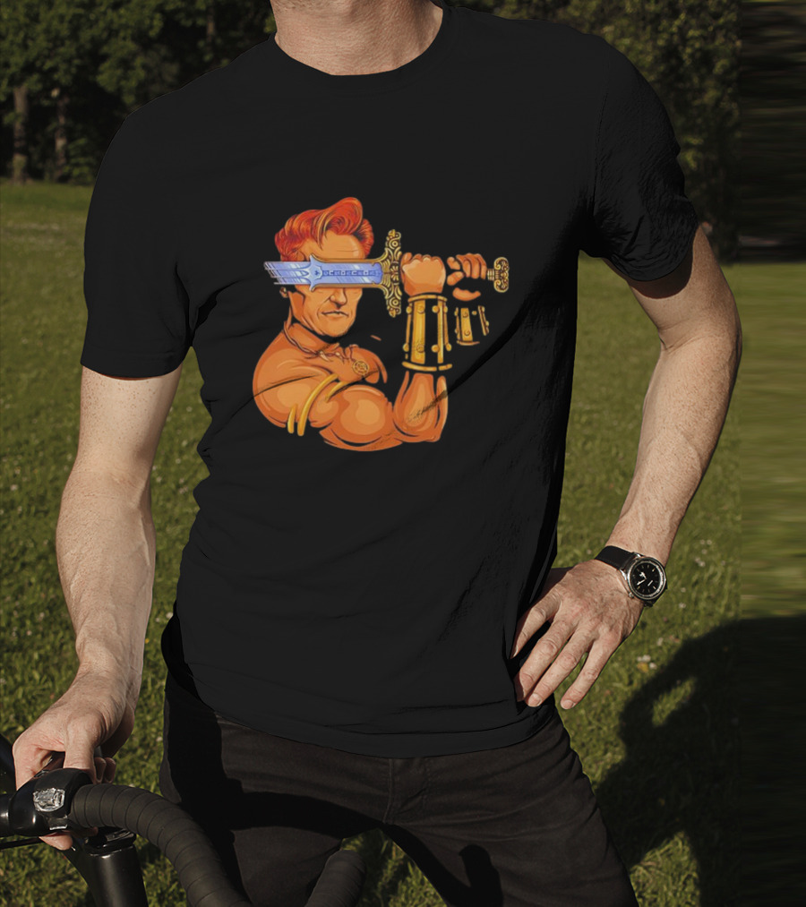 Conan O'Brien Barbarian Parody Sword T-Shirt