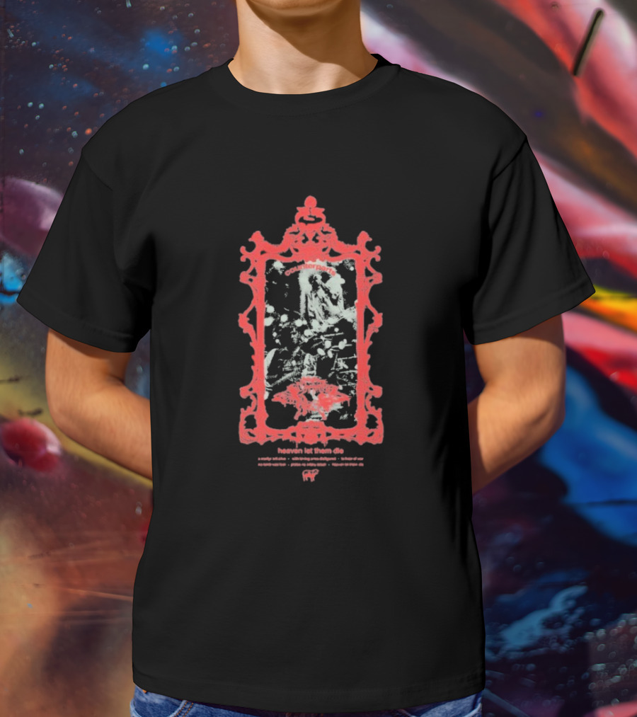 Counterparts Heaven Let Them Die Angel Faded Ornate Red Frame T-Shirt