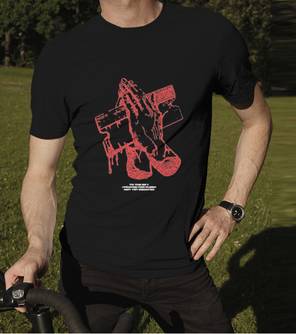 Counterparts To The Sky I Prayed For Flesh Not Yet Decayed Pray Dripping Hands Cross T-Shirt