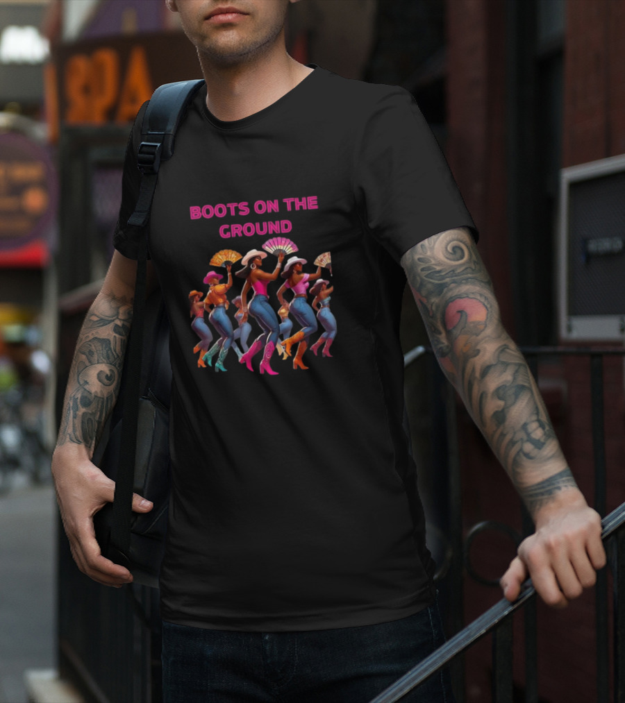 Boots On The Ground Cowgirl Dance Fiesta T-Shirt
